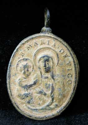 Bronze Pendant Depicting the Virgin and Child and St. Bernand of Clairvaux