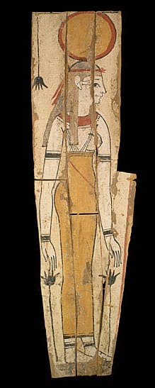 Wooden Panel Depicting The Goddess Isis