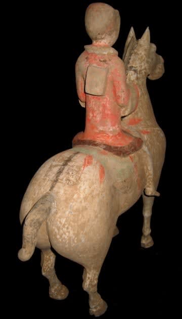 Han Polychrome Horse and Rider