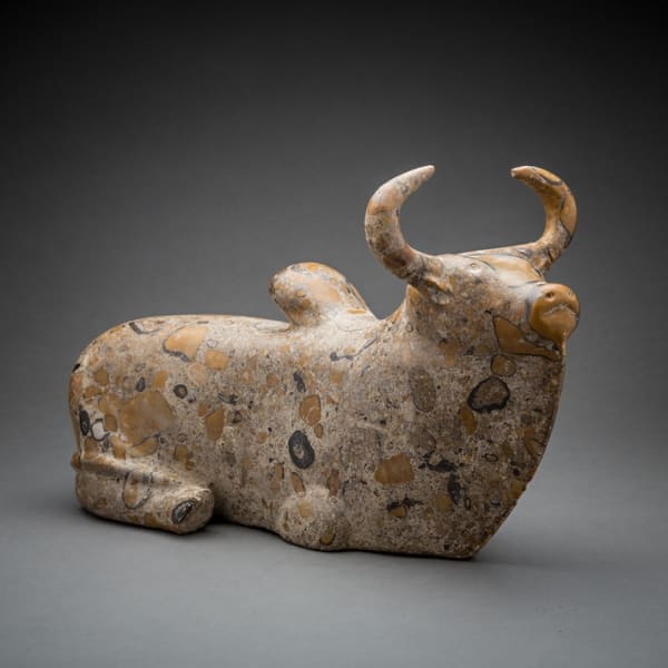Indus Valley Stone Sculpture of a Zebu Bull