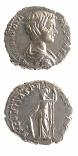 Silver Denarius of Caracalla Struck While Caesar