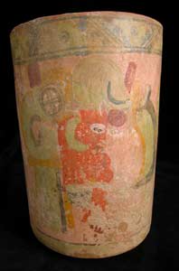 Teotihuacan Terracotta Cylindrical Vessel