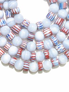 Venetian Glass Trade Bead and Agate Bead Necklace