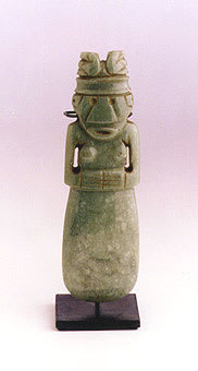 Guanacaste-Nicoya Jade Female Figure-Celt Pendant