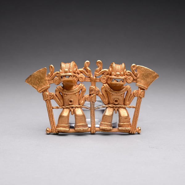 Chiriqui Gold Pendant of Two Deities