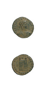Bronze Coin of Constantius II Struck While Caesar
