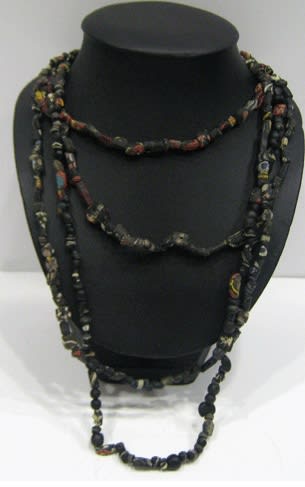 Mixed Black Glass Bead Necklace