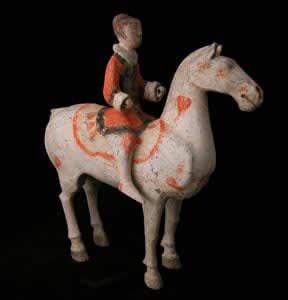 Han Polychrome Horse and Rider