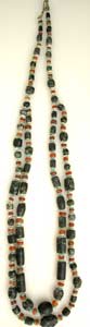 Carnelian, Diorite And Faience Bead Necklace