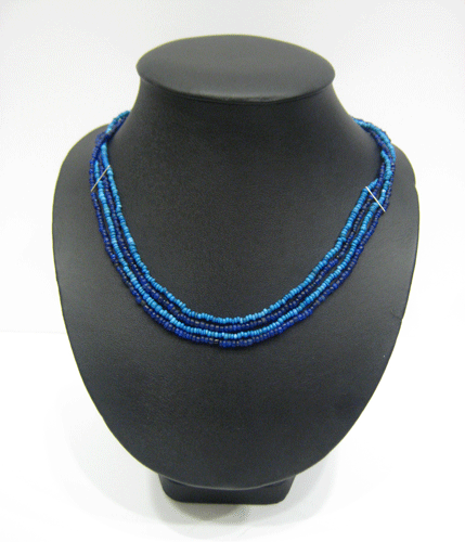 Blue Glass Bead Necklace