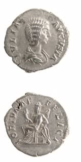 Silver Denarius of Empress Julia Domna