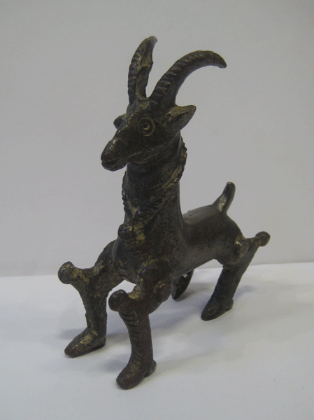 Sassanian Bronze Sculpture of an Ibex