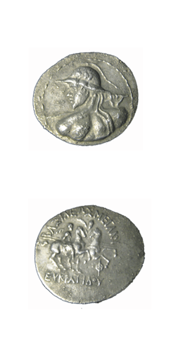 Bactrian Silver Tetradrachm of King Eukratides I