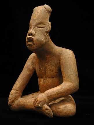 Olmec Sculpture of a Seated Man