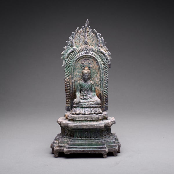 Khmer Tripartite Sculpture of the Buddha