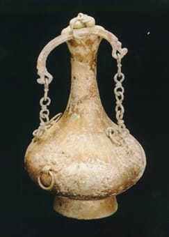 Han Bronze Wine Vase With Handle