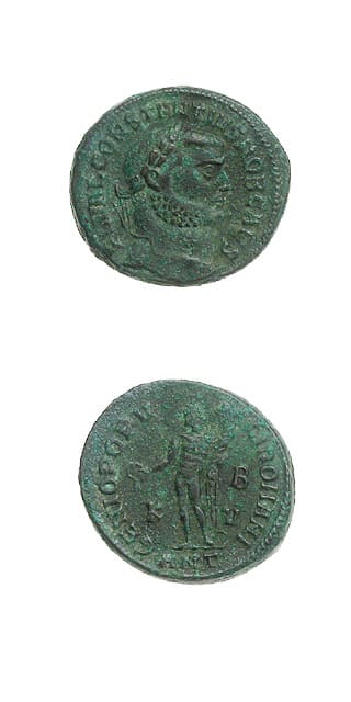 Bronze Follis of Constantius I Chlorus Struck While Caesar