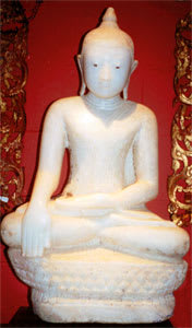 Shan Marble Sculpture of the Seated Buddha