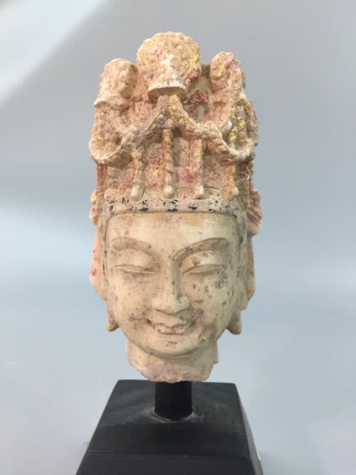 Sui Marble Head of a Bodhisattva
