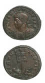 Bronze Follis of Crispus Struck While Caesar