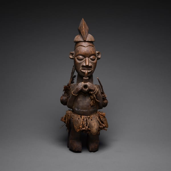 Yaka Wooden Janiform Sculpture