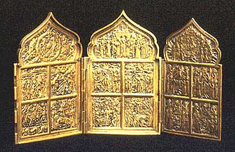 Russian Brass Traveling Icon