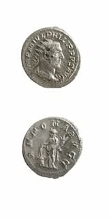 Silver Antoninianus of Emperor Philip I the Arab