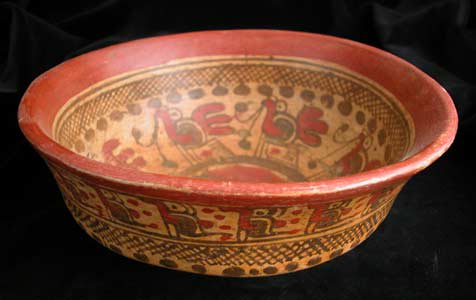 Copador Style Mayan Polychrome Bowl