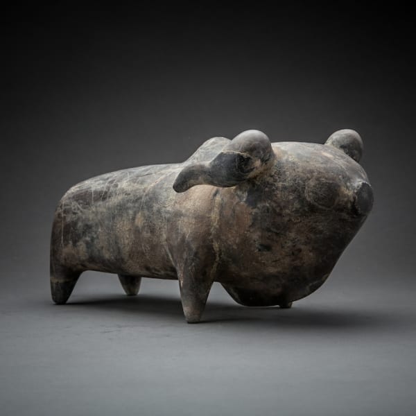 Indus Valley Stone Sculpture of a Bull
