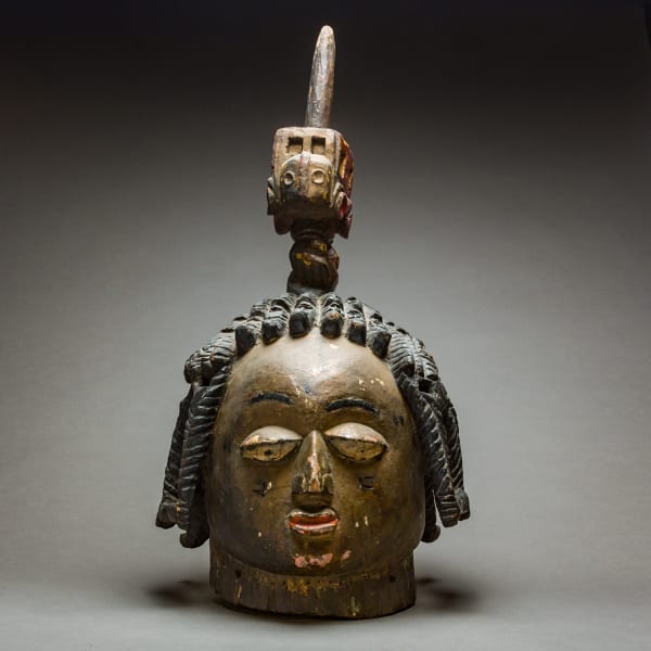 Yoruba Wooden Polychrome Dance Mask