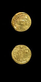 Byzantine Gold Solidus of Emperor Maurice Tiberius