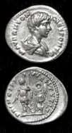 Silver Denarius of Caracalla Struck While Caesar
