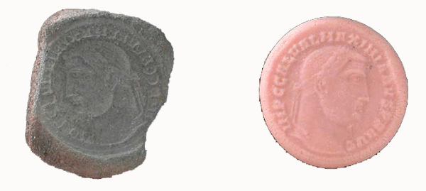Roman Coin Mold Depicting Emperor Galerius