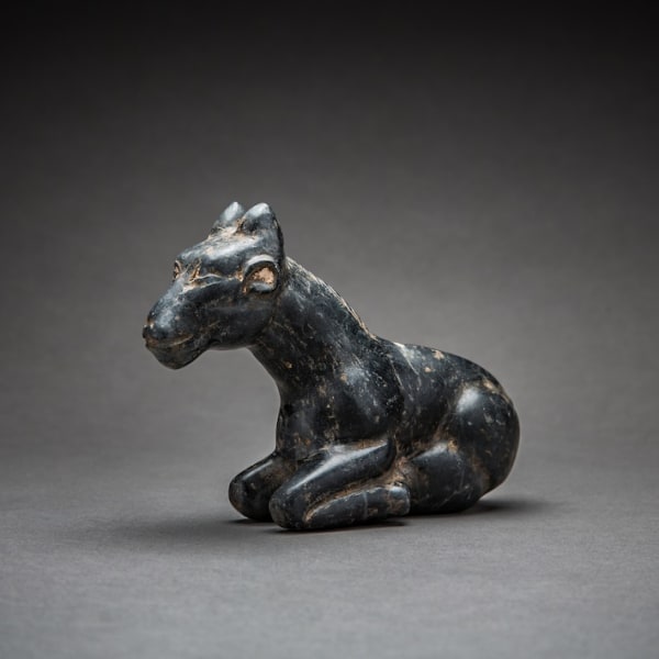 Parthian stone figurine of a crouching horse