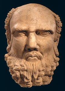 Gandharan Stucco Head of a Man