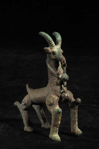 Sassanian Bronze Sculpture of a Ram