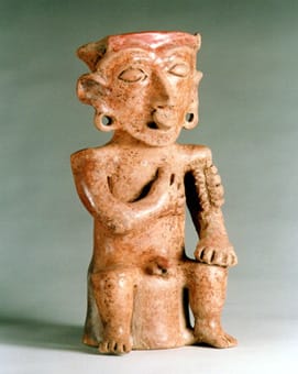 Western Mexican Sculpture of a Seated Man