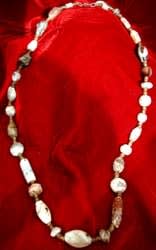 Carnelian, Agate, Peridot And Quartz Bead Necklace