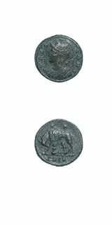 Bronze Coin Commemorating Rome Issued Anonymously During the Reign of Constantine I the Great