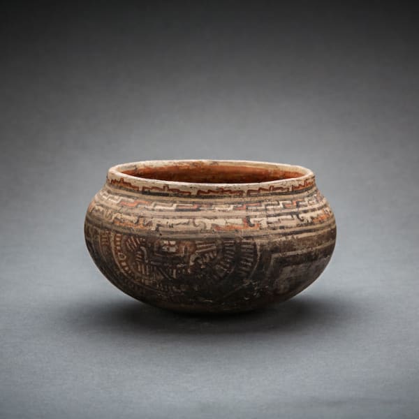 Mayan Painted Terracotta Bowl