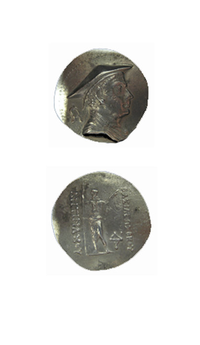 Bactrian Silver Tetradrachm of King Antimachos I