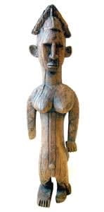 Bambara Wooden Sculpture of a Woman Afflicted by Polio