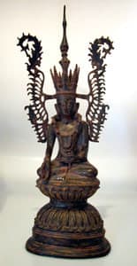 Shan Bronze Sculpture of Buddha as the Subduer of Jambhupati