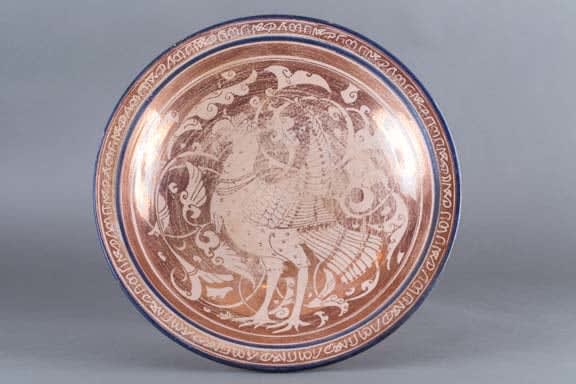 Hispano-Moresque copper lustre plate