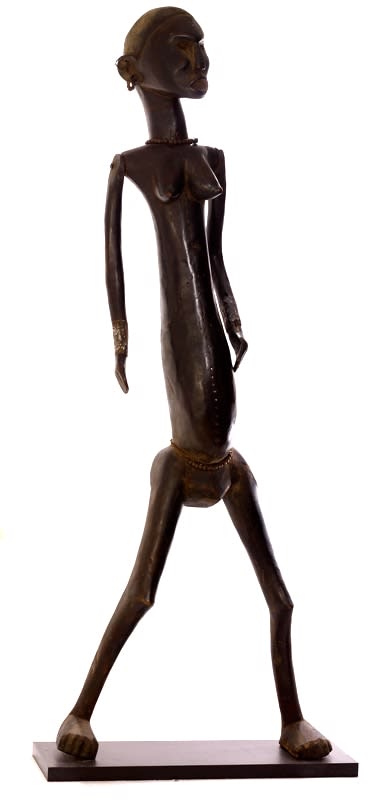 Nyamwezi Life-Size Wooden Sculpture of a Woman