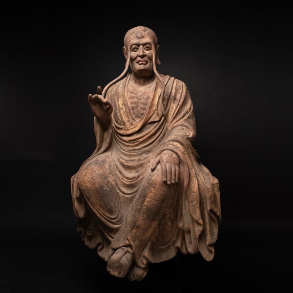 Ming Wooden Sculpture of Arhat Asita