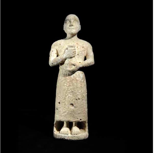 Stone Sculpture of a Sumerian Priest