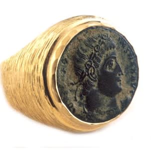 Bronze coin of Roman Emperor Constantine the Great