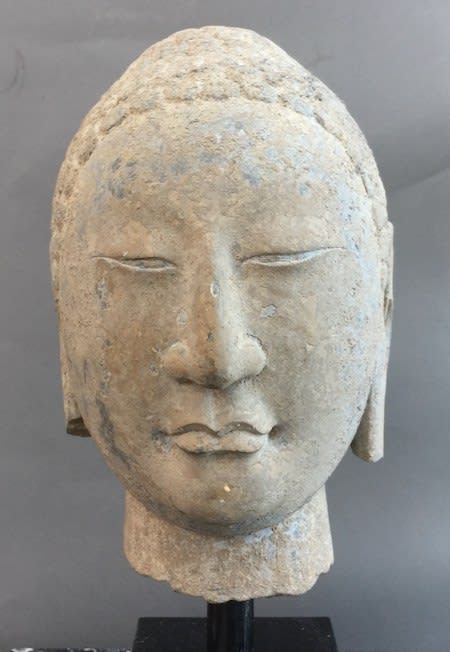 Northern Dynasties Stone Head of a Buddha
