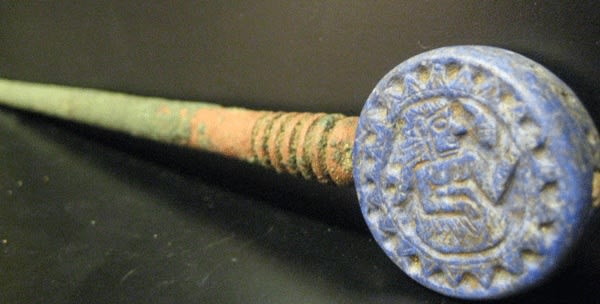 Large Han Dynasty Painted Pottery Bull